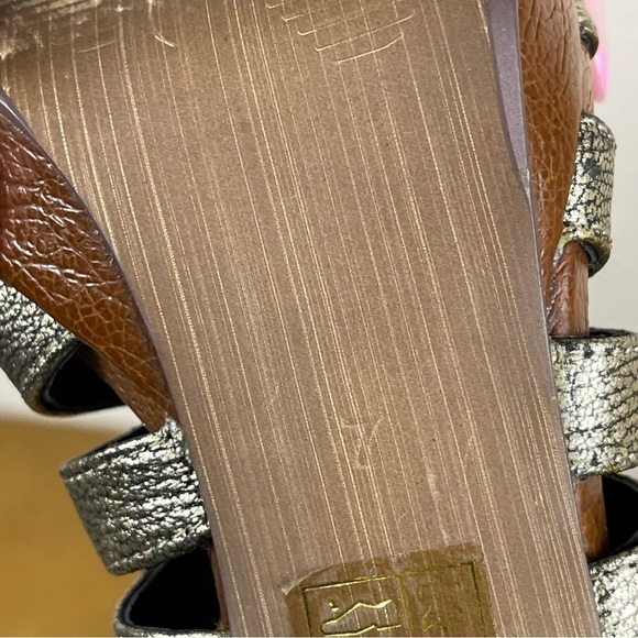 Jeffrey Campbell Handmade Ibiza Last Gold Marly Heels Size 7 Women - Picture 9 of 15